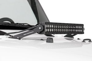 Jeep Wrangler LED Light Mount - Hood - Rough Country - 20